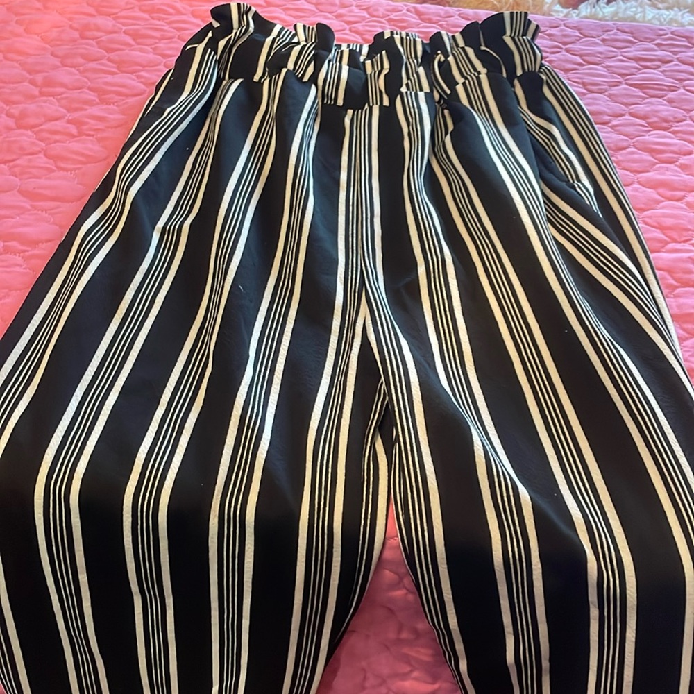 Scrunched waist flowy pants